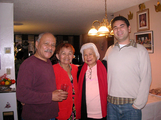 At home with Mom, Sis Elvie & Zeke